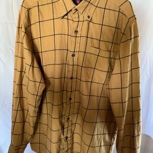Men's Tan Checkered Shirt